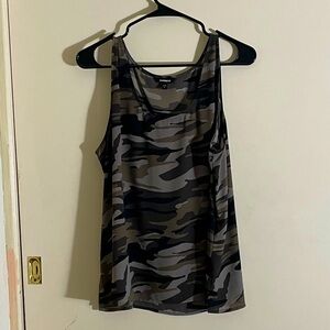 ￼ Express Sheer Camo Top ￼